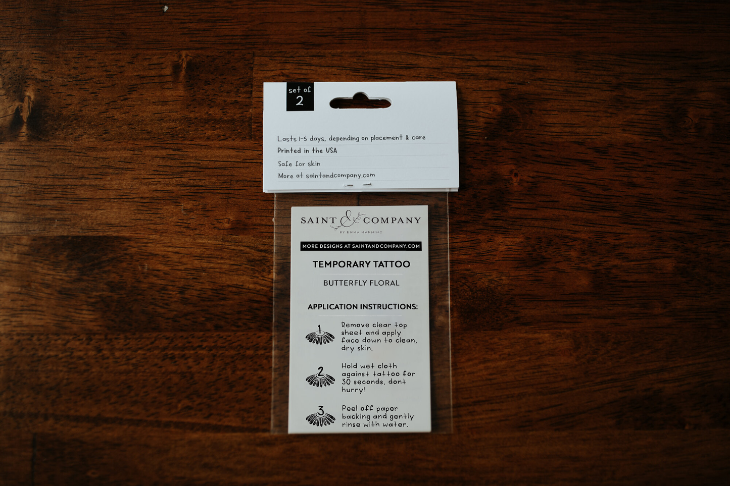 Butterfly Floral Temporary Tattoos