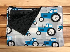 Blue Tractor Blanket