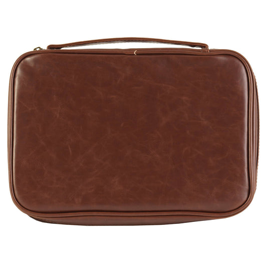 Distressed Leather Brown Bible Cover