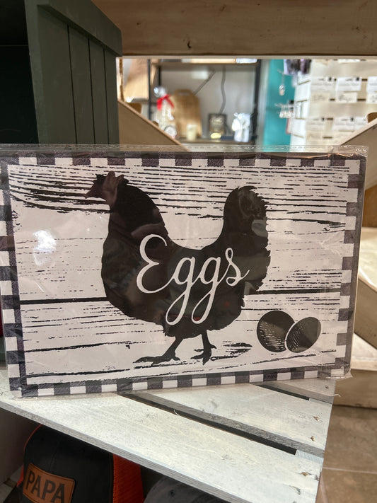 Eggs Tin Sign