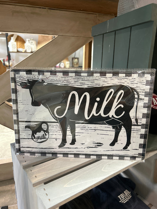 Milk Tin Sign