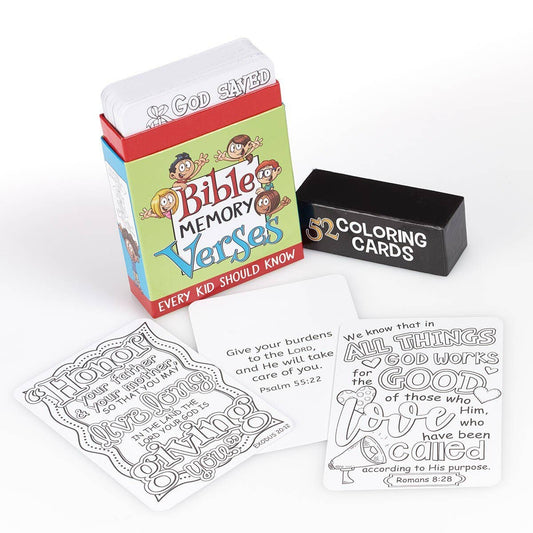 Coloring Cards 52 Verses for Kids