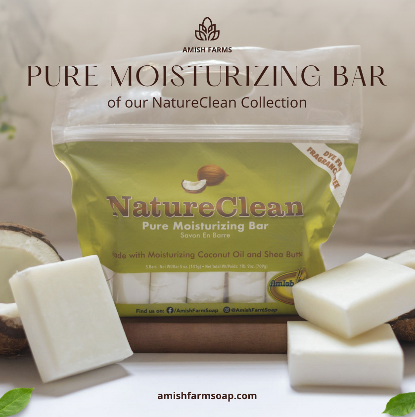 5-bar Bag of Amish Farms Pure Moisturizing Fragrance and Dye Free Bar