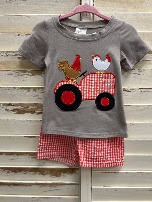 Rooster and a Tractor