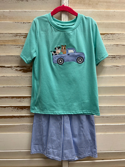 Animals in Truck Short Set