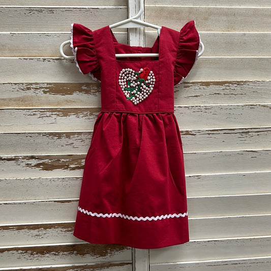 Red Pearl Heart Dress
