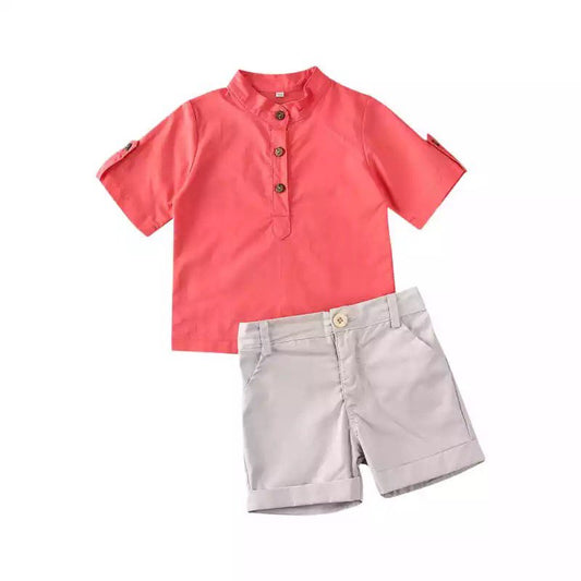 Coral Shirt and Short set