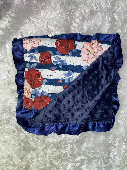 Flowers and Stripes Blanket