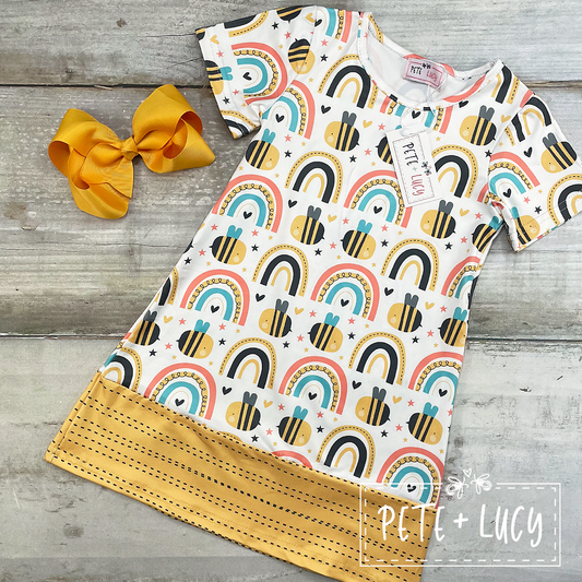 Bee and Rainbow Dress